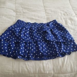 Blue polka dot skirt